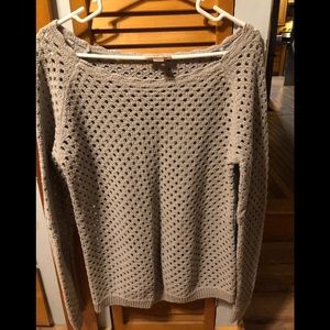 Loft crotchet knit sweater